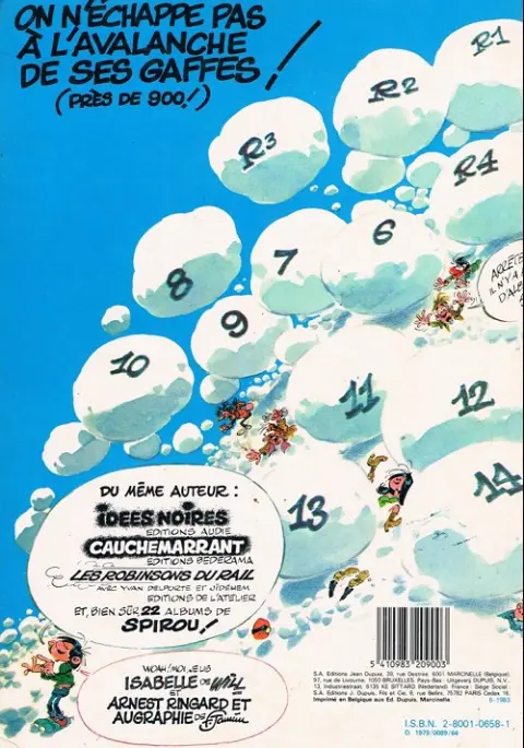 Verso de l'album Gaston Tome 13 Lagaffe mérite des baffes