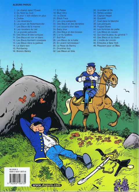 Verso de l'album Les Tuniques Bleues Tome 16 Bronco Benny