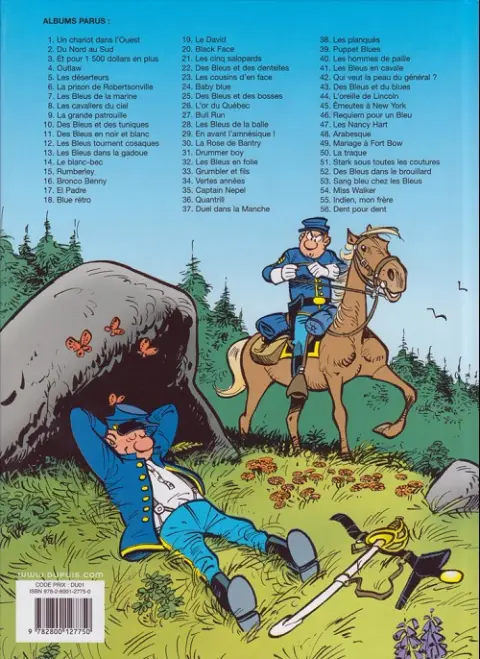 Verso de l'album Les Tuniques Bleues Tome 42 Qui veut la peau du général ?