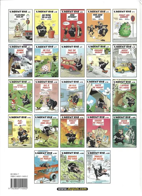 Verso de l'album L'Agent 212 Tome 4 Voie sans issue