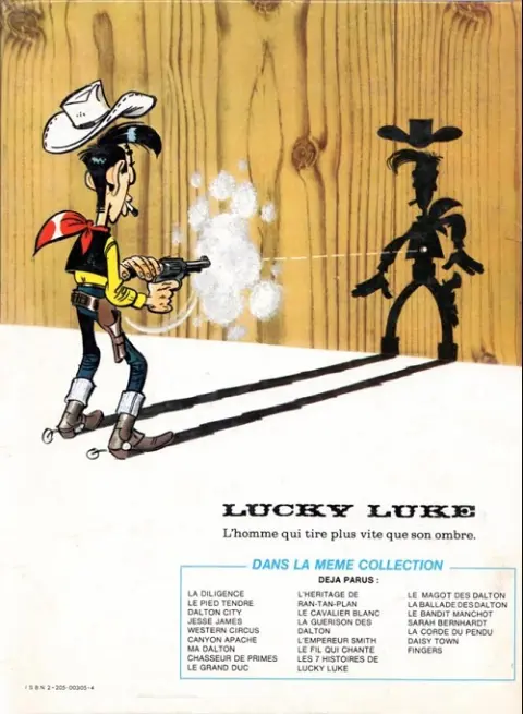 Verso de l'album Lucky Luke Tome 33 Le Pied-Tendre