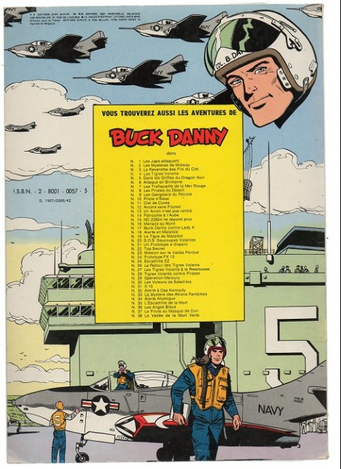 Verso de l'album Buck Danny Tome 20 S.o.s. soucoupes volantes !