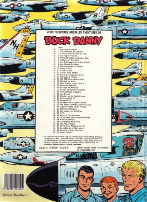 Verso de l'album Buck Danny Tome 32 Alerte à Cap Kennedy