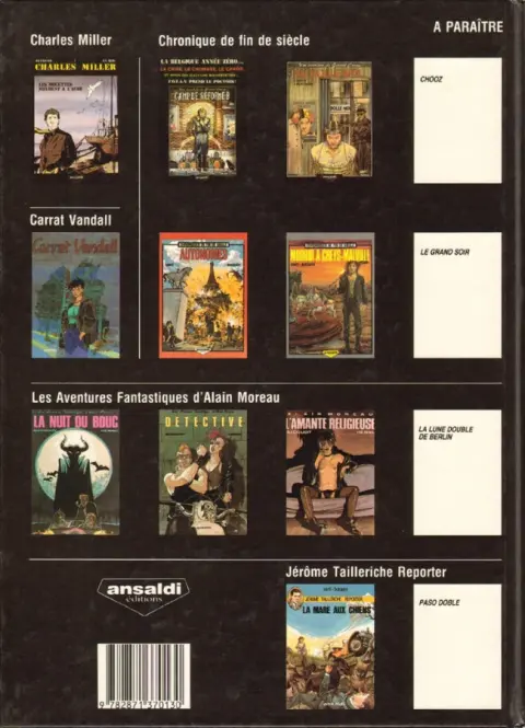 Verso de l'album Carrat Vandall Tome 1 Requiem en fa dièse mineur