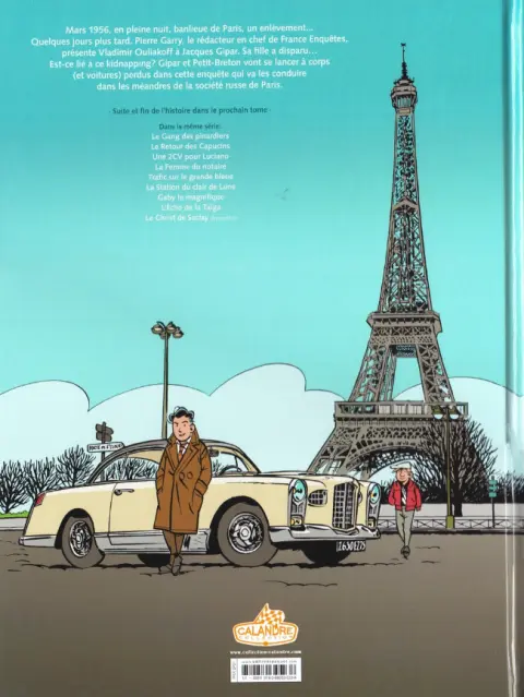 Verso de l'album Une aventure de Jacques Gipar Tome 8 L'écho de la Taïga