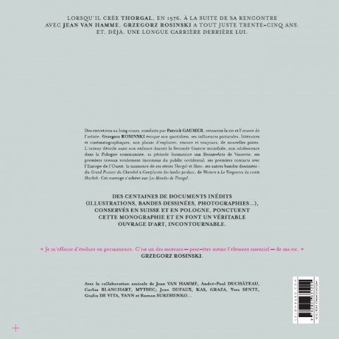 Verso de l'album Grzegorz Rosinski - Monographie