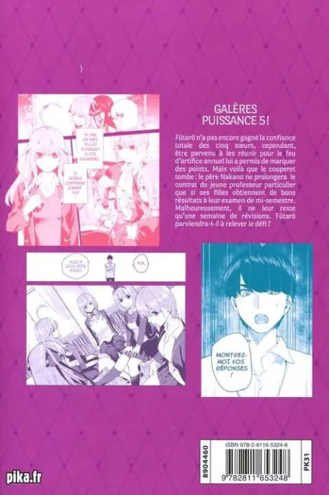 Verso de l'album The Quintessential Quintuplets 3