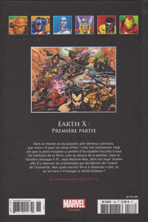 Verso de l'album Marvel Comics - La collection de référence Tome 188 Earth X : Première Partie