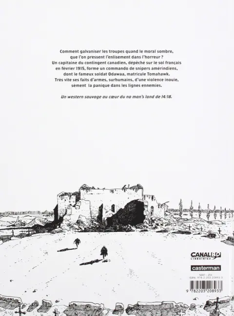 Verso de l'album La ballade du soldat Odawaa