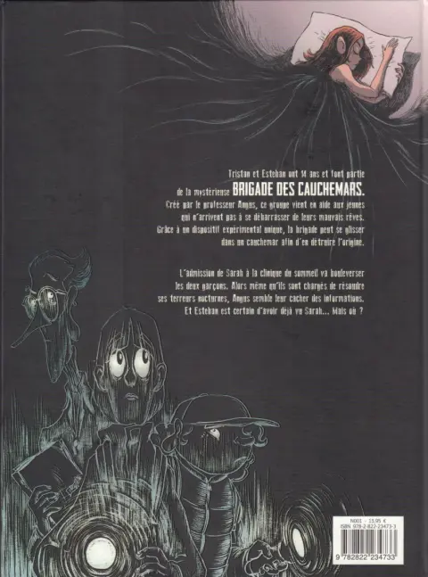 Verso de l'album La Brigade des cauchemars Tome 1 Sarah