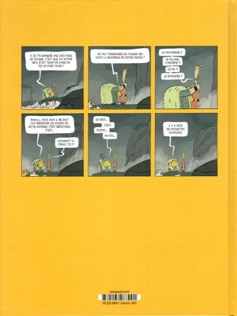 Verso de l'album Vikings dans la brume 1
