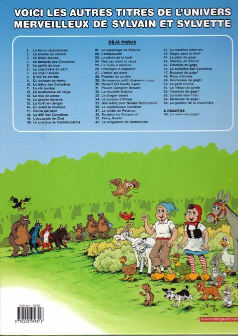 Verso de l'album Sylvain et Sylvette Tome 20 Le mystère de Castelbobêche