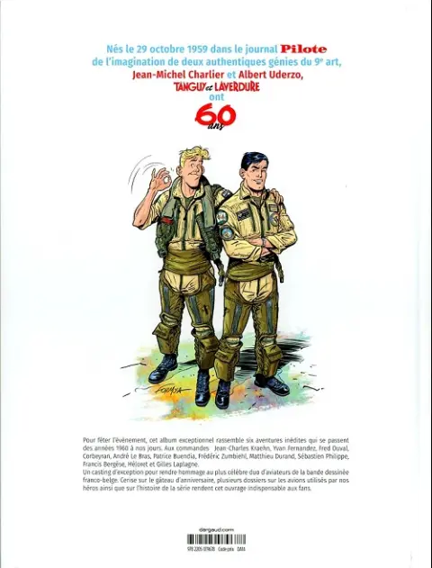 Verso de l'album Tanguy et Laverdure Spécial 60 ans