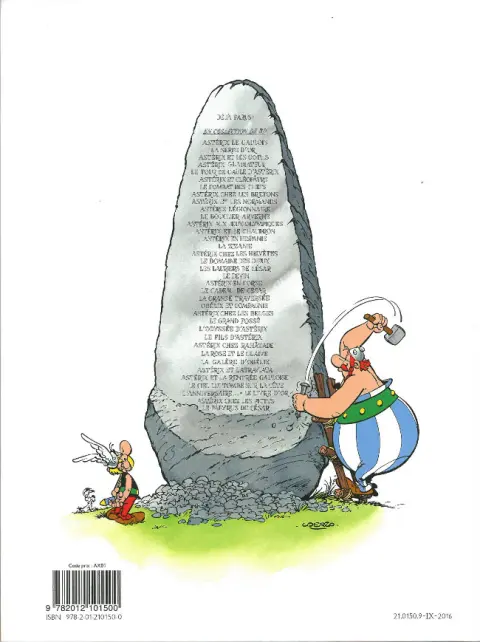 Verso de l'album Astérix Tome 18 Les lauriers de César
