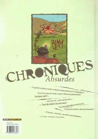 Verso de l'album Chroniques absurdes Tome 3 Un monde barbare