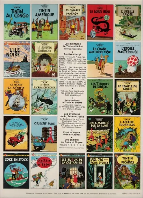 Verso de l'album Tintin Tome 17 On a marché sur la Lune