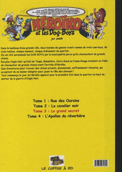 Verso de l'album Héroïko et les Dog-Boys Tome 3 Le grand secret
