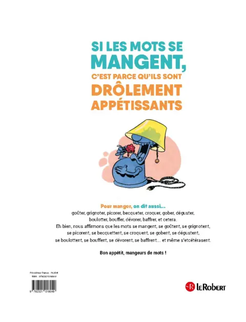 Verso de l'album Les mots ... Les mots se mangent