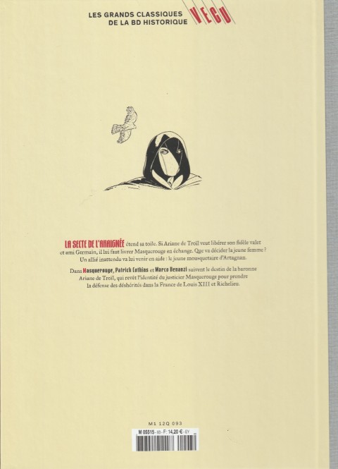 Verso de l'album Les grands Classiques de la BD Historique Vécu - La Collection Tome 94 Masquerouge - Tome V : Le Nid des étourneaux