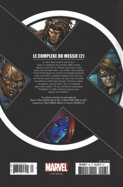 Verso de l'album X-Men - La Collection Mutante Tome 93 Le complexe du messie (2)