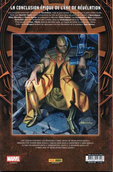 Verso de l'album X-Men - L'ère de Révélation Volume 7/7
