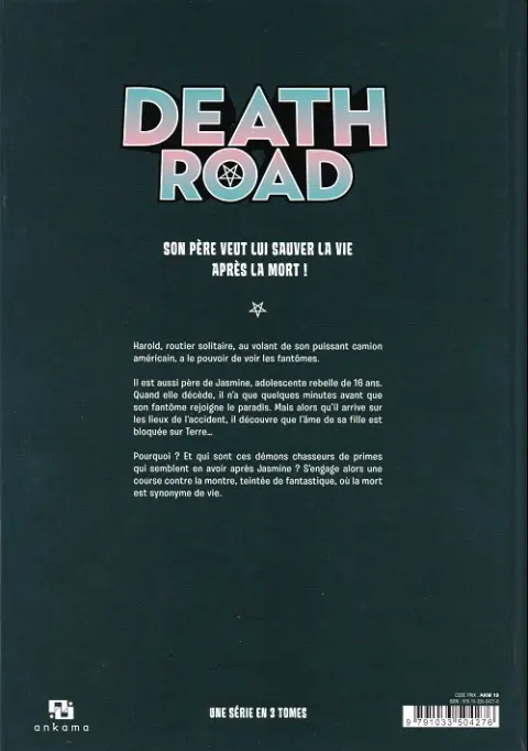 Verso de l'album Death road Tome 1