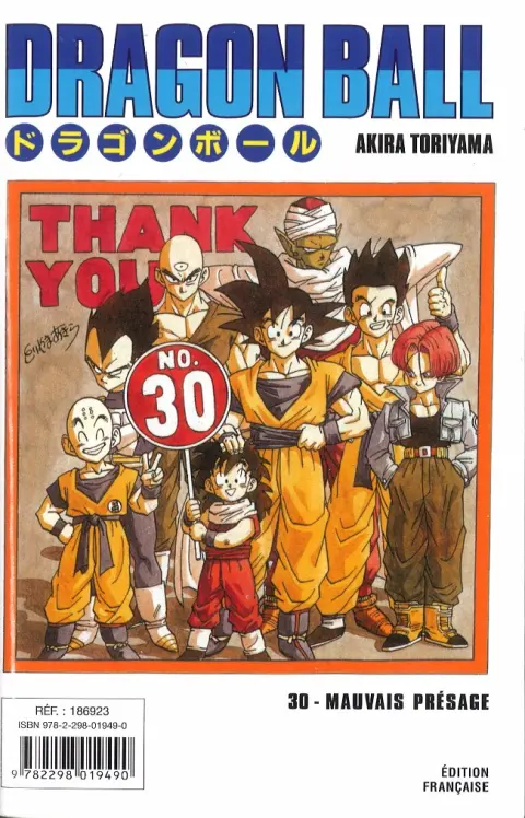 Verso de l'album Dragon Ball 15 29 La défaite de Gokû - 30 Mauvais présage