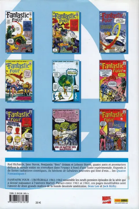 Verso de l'album Fantastic Four - L'intégrale Tome 1 1961-1962