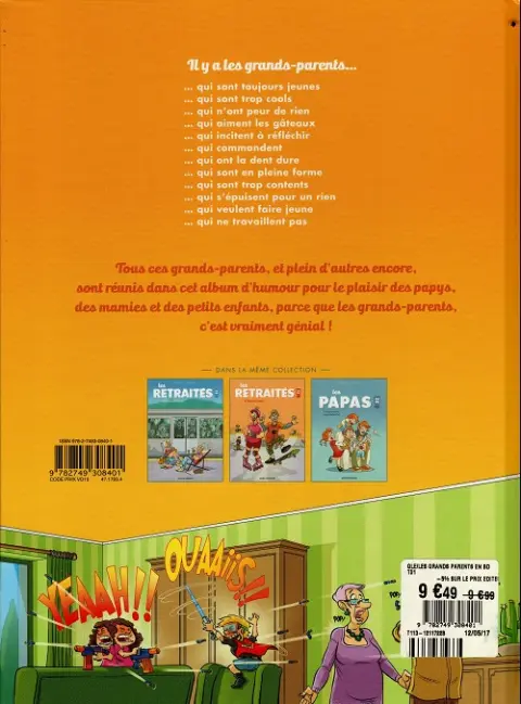 Verso de l'album Les Grands parents en BD ! Tome 1 Roulez jeunesse