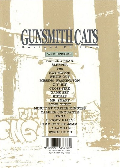 Verso de l'album Gunsmith Cats Burst Revised Edition Tome 3