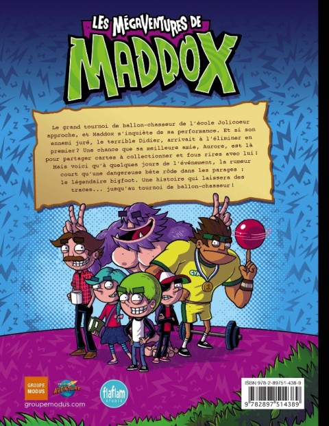 Verso de l'album Les mégaventures de Maddox Tome 1 Alerte Bigfoot