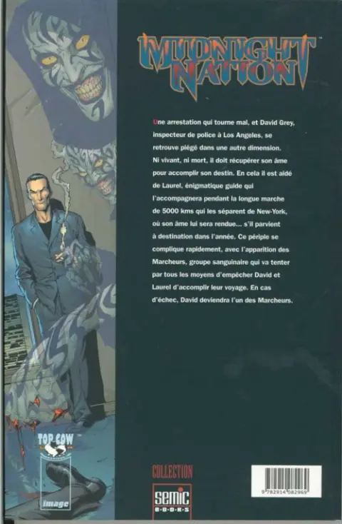 Verso de l'album Midnight Nation Tome 1