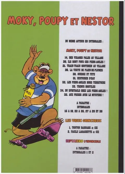 Verso de l'album Moky, Poupy et Nestor Tome 21 Train-train quotidien au village