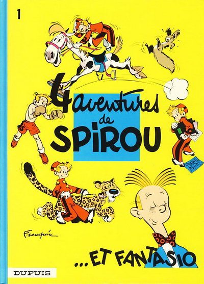 Couverture de l'album Spirou et Fantasio Tome 1 4 aventures de Spirou ...et Fantasio