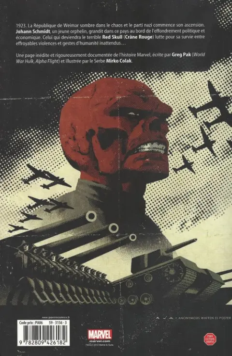 Verso de l'album Red Skull Incarné