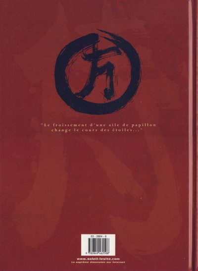 Verso de l'album Samurai Tome 1 Le cœur du prophète