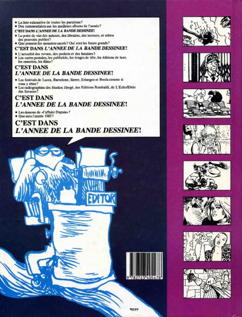 Verso de l'album L'Année de la Bande Dessinée 84-85