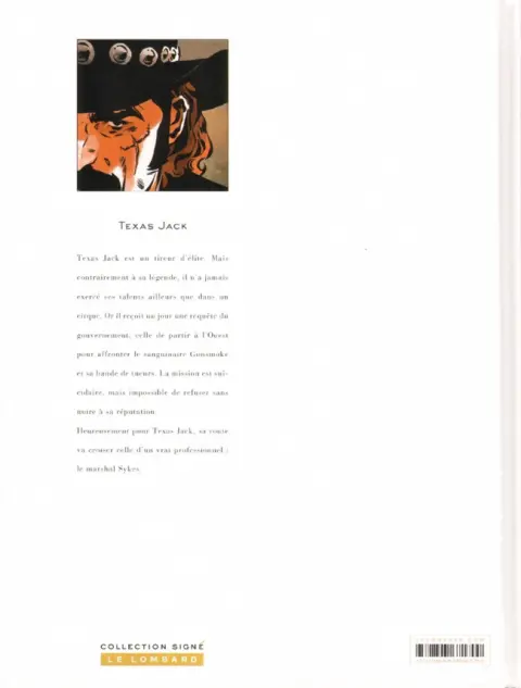 Verso de l'album Texas Jack