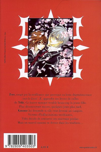 Verso de l'album Vampire Knight 6