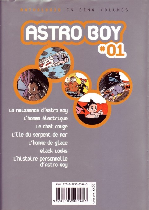Verso de l'album Astro Boy Anthologie #01