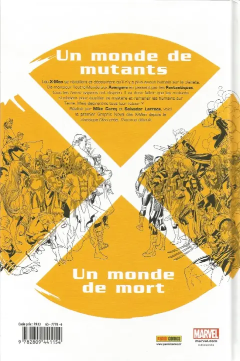 Verso de l'album X-Men : No More Humans