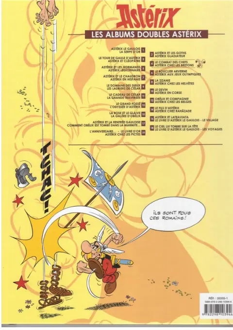 Verso de l'album Astérix Tomes 7 et 8 Le combat des chefs / Asterix chez les bretons