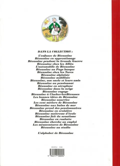 Verso de l'album Bécassine Tome 4 Bécassine mobilisée