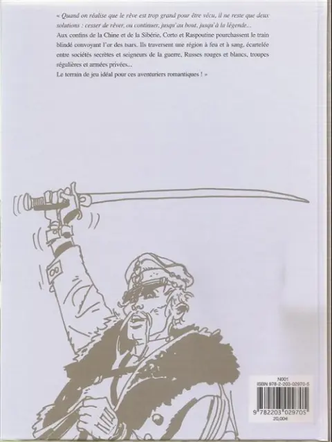 Verso de l'album Corto Maltese Tome 10 Corto Maltese en Sibérie