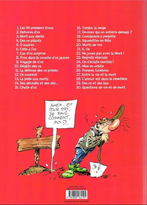 Verso de l'album Pierre Tombal Tome 3 Mort aux dents