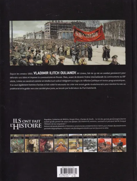 Verso de l'album Ils ont fait l'Histoire Tome 19 Lénine