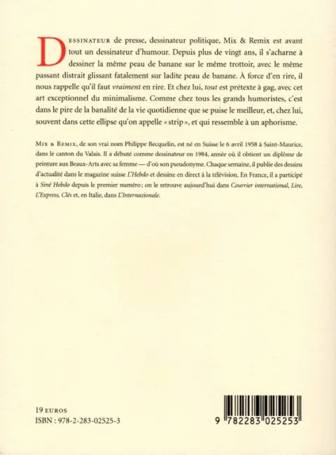 Verso de l'album Gags