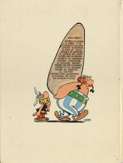 Verso de l'album Astérix Tome 18 Les lauriers de César
