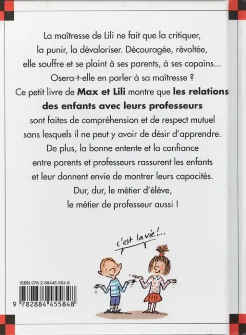 Verso de l'album Ainsi va la vie Tome 57 Lili trouve sa maîtresse méchante