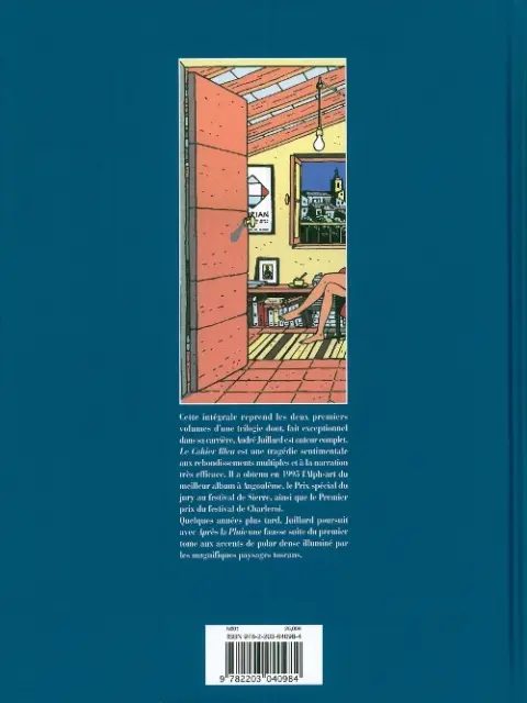 Verso de l'album Le Cahier bleu Le cahier bleu - Après la pluie